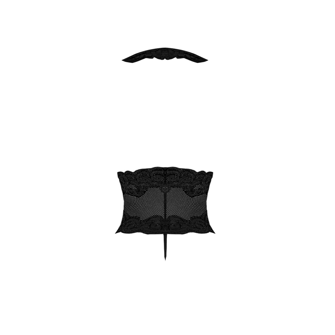 Deep Look Halter Teddy - S/M - Zwart - Afbeelding 6