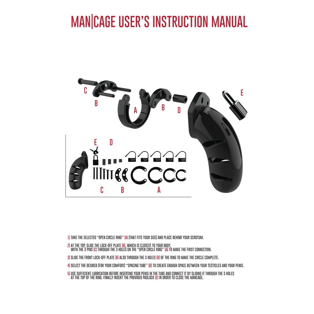 Model 03 Chastity Cock Cage - 4,5 / 11,5 cm - Afbeelding 4