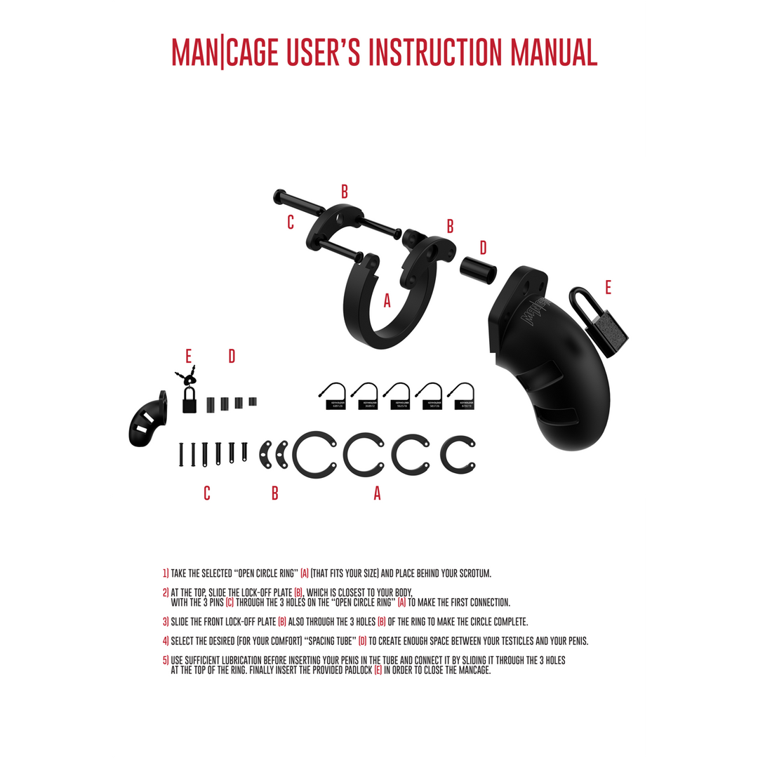 Model 20 Chastity Cock Cage - 3.5 / 9 cm - Afbeelding 5