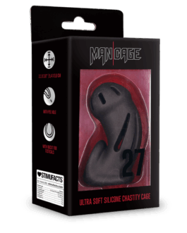 Model 27 – Ultra Soft Silicone Chastity Cage – Zwart