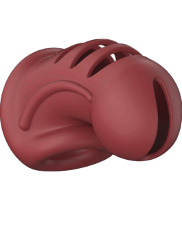 Model 28 – Ultra Soft Silicone Chastity Cage – Rood