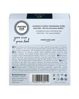 Pure Feel – Condoms 47 mm – 3 Pack