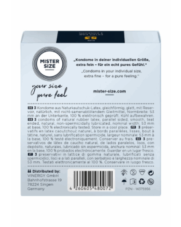 Pure Feel – Condooms 53 mm – 3 Pack