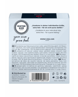 Pure Feel – Condooms 60 mm – 3 Pack