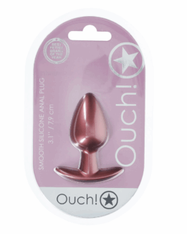 Zachte Siliconen Anale Plug – Medium – 3,1 / 7,9 cm – Roségoud