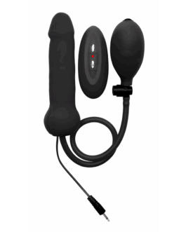 Opblaasbare en Vibrerende Siliconen Dildo – Zwart