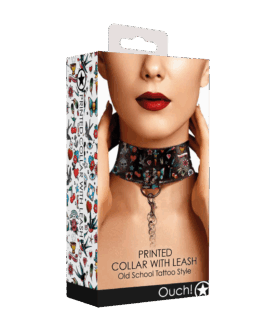 Bedrukte Halsband met Lijn