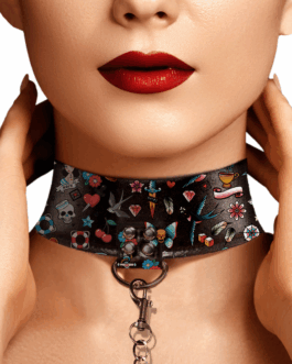 Bedrukte Halsband met Lijn