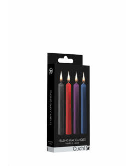 Plagerige Was Kaarsen – 4 Stukken – Multicolor
