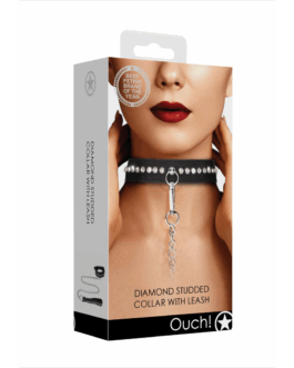 Diamanten Halsband met Leash