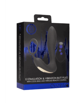 E-stim Vibrerende Butt Plug  Cockring