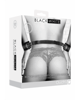 Geverbonden Lederen Handboeien met Handvat