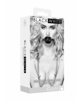 Ademend Ball Gag met Tepelklemmen