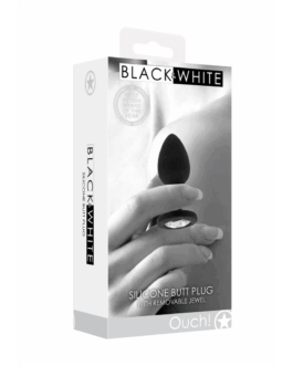 Siliconen Butt Plug met Verwijderbare Sieraden