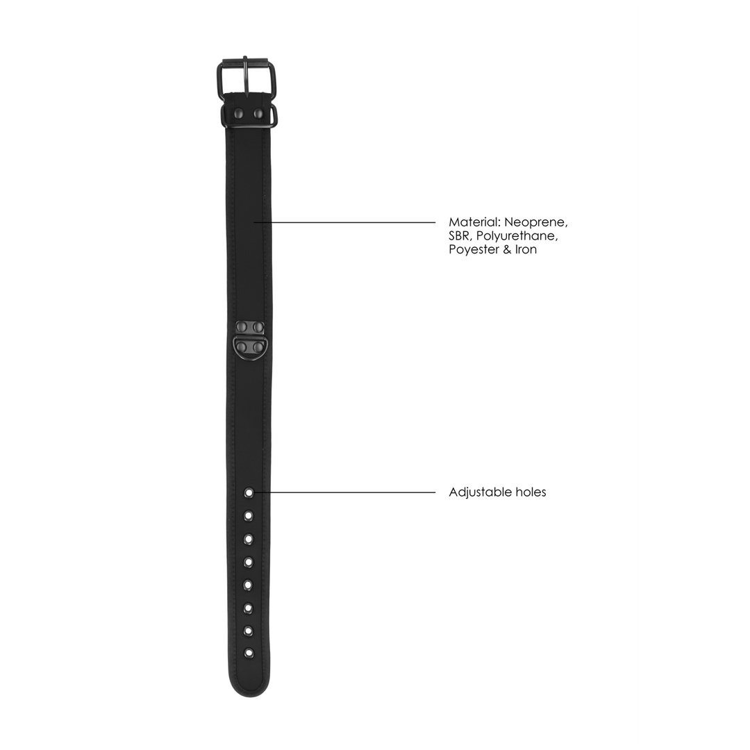 Neopreen Halsband met Leash - Afbeelding 6