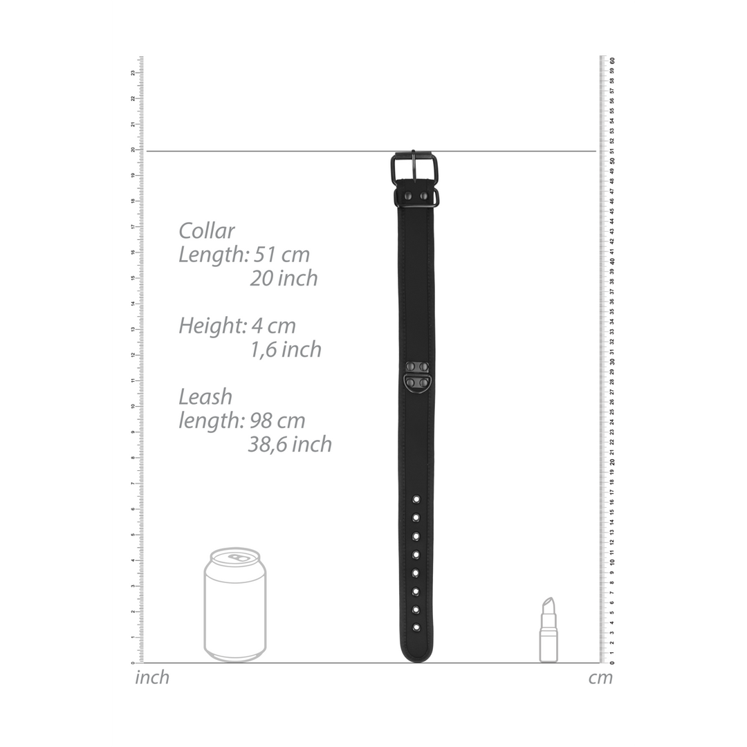 Neopreen Halsband met Leash - Afbeelding 7