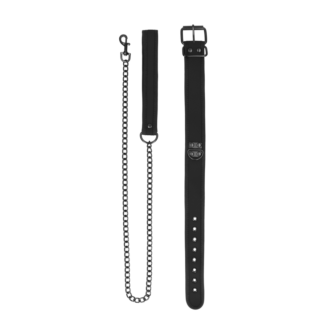 Neopreen Halsband met Leash - Afbeelding 5