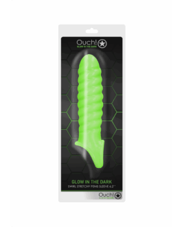 Swirl Rekbare Penis Sheath – Glow in the Dark