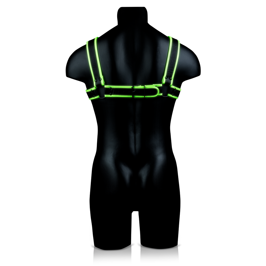 Borst Bulldog Harnas - Glow in the Dark - S/M - Afbeelding 6