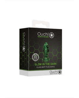 Glas Buttplug – Glow in the Dark – Klein