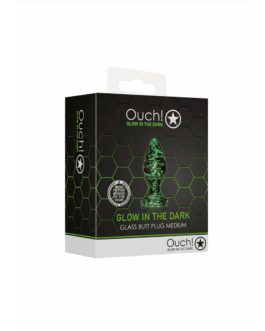 Glazen Butt Plug – Glow in the Dark – Medium