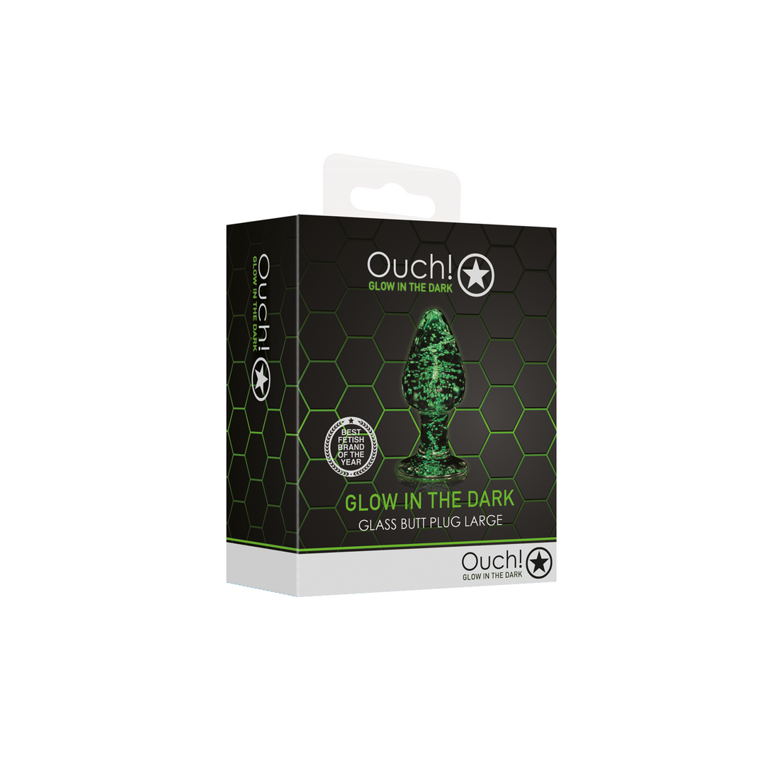Glazen Butt Plug - Glow in the Dark - Groot - Afbeelding 2