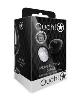 Ronde Gem Butt Plug – Klein – Gunmetal/Diamant