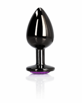 Heart Gem Butt Plug – Klein – Gunmetal/Amethyst Paars