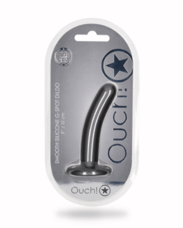 Zachte Siliconen G-Spot Dildo – 5” / 12 cm – Gunmetal