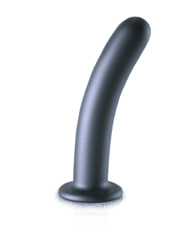 Zachte Siliconen G-Spot Dildo – 7” / 17 cm – Gunmetal