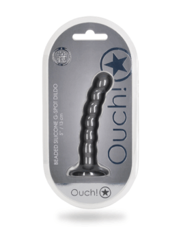Gekraalde Siliconen G-Spot Dildo – 5” / 13 cm – Gunmetal