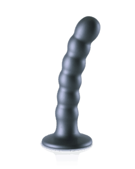 Gekraalde Siliconen G-Spot Dildo – 5” / 13 cm – Gunmetal
