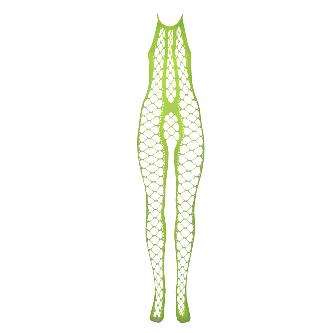 Bodystocking met Halterneck - One Size - Neon Groen - Afbeelding 6
