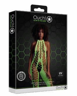Bodystocking met Halterneck – One Size – Neon Groen