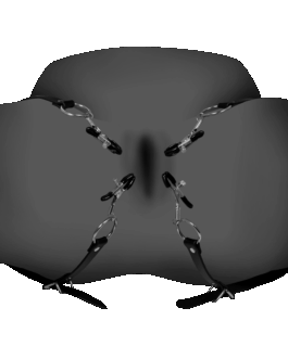 Labia Spreader met Klemmen – Zwart