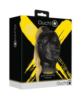 Mask met Blonde Ponytail – Zwart