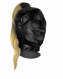 Mask met Blonde Ponytail – Zwart