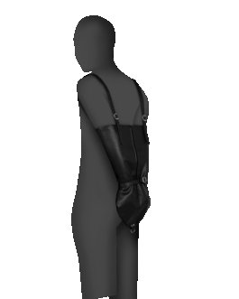 Ritssluiting Volledige Mouw Armbeperking – Zwart