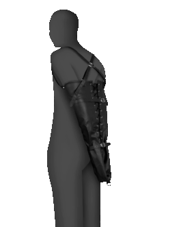 Vetersluiting Volledige Mouw Armbeperking – Zwart