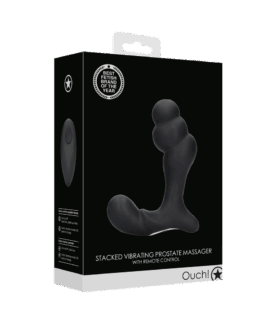 Gelaagde Vibrerende Prostaat Massager met Afstandsbediening – Zwart