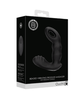 Beaded Vibrerende Prostaat Massager met Afstandsbediening – Zwart