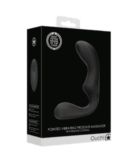Puntige Vibrerende Prostaatmassager met Afstandsbediening – Zwart