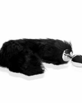 Vossenstaart met metalen buttplug