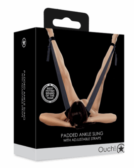 Gevoerde Enkel Sling met Verstelbare Bandjes – Zwart