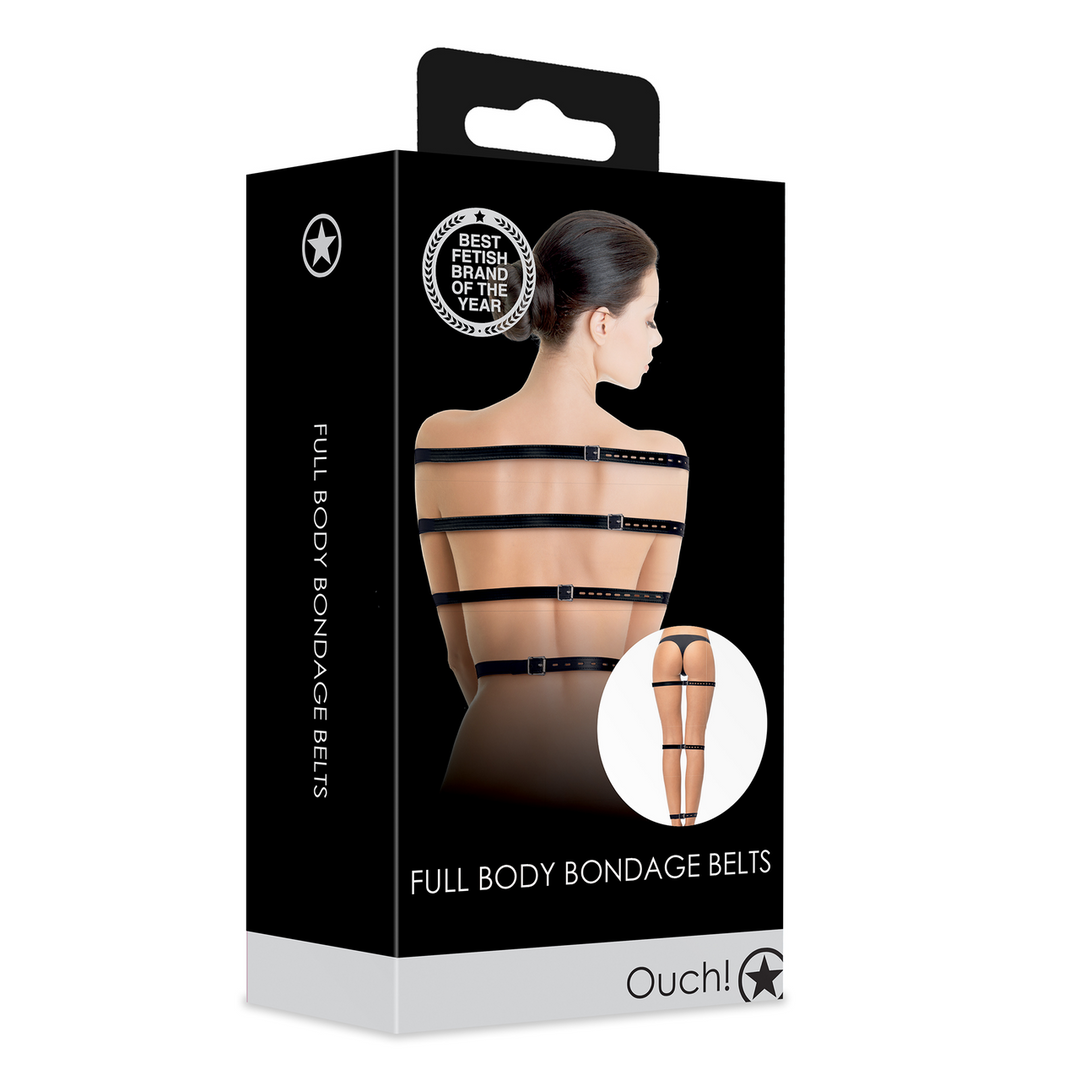 Volledige Lichaams Bondage Riemen - Zwart - Afbeelding 2