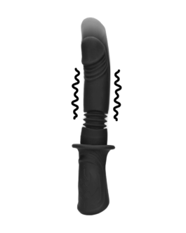 Handheld Vibrerende en Duwende Seksmachine – Zwart