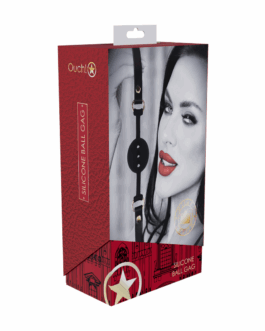 Milan Collectie – Siliconen Ball Gag – Zwart/Rood