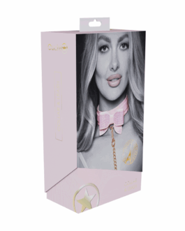 Paris Collectie – Halsband met Leash – Roze