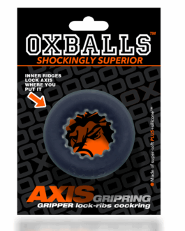 Axis – Inner Ribbed Griphold Cockring – Black Ice