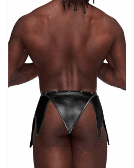 Eros – Gladiator Kilt Ontwerp met een Bevestigde Thong – L/XL – Zwart